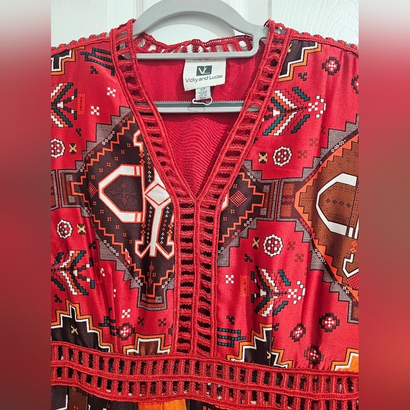 ✨ Vicky And Lucas Stunning Boho Maxi Dress | NWOT ✨ - Picture 5 of 12